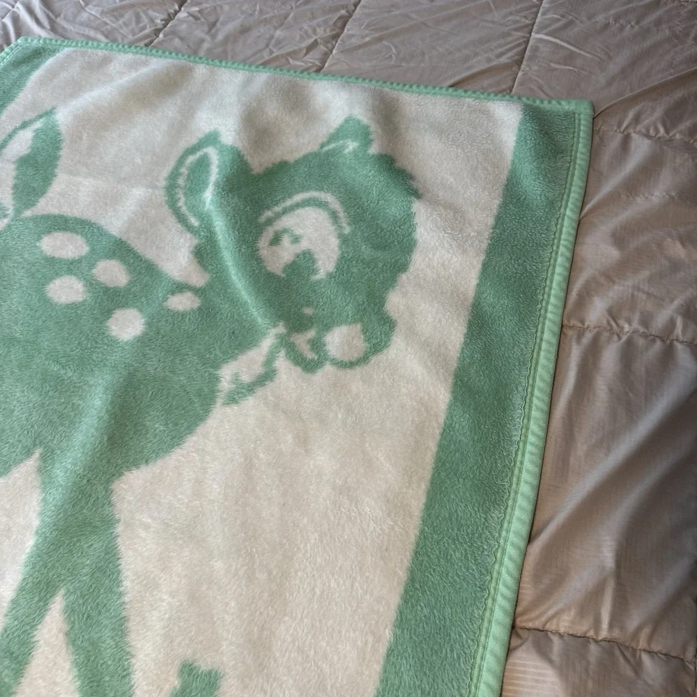 Vintage Disney Bambi Baby Blanket Crib Blanket 36